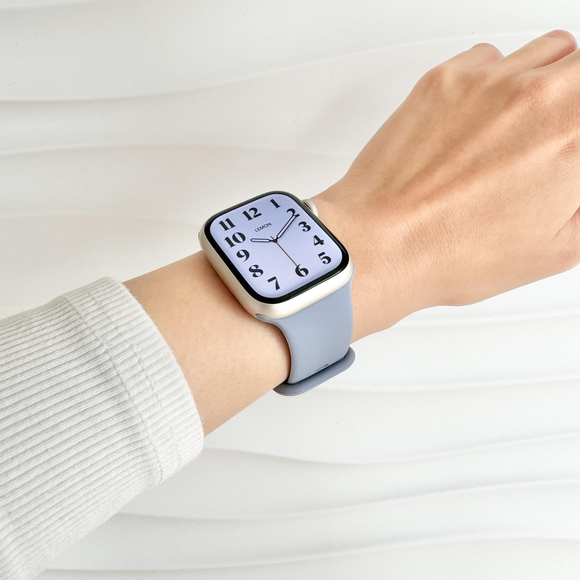 Classic Silicone Knob Apple Watch Band - Lavender Grey