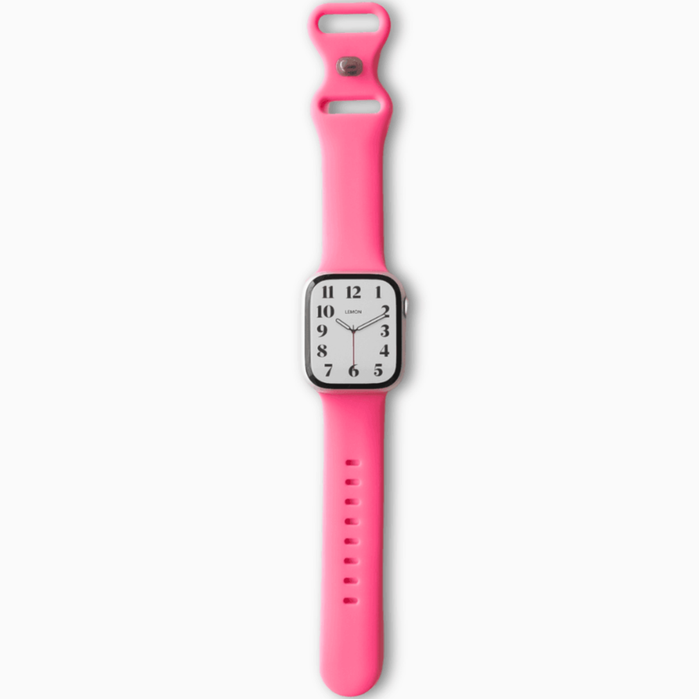 Classic Silicone Knob Apple Watch Band - Barbie Pink