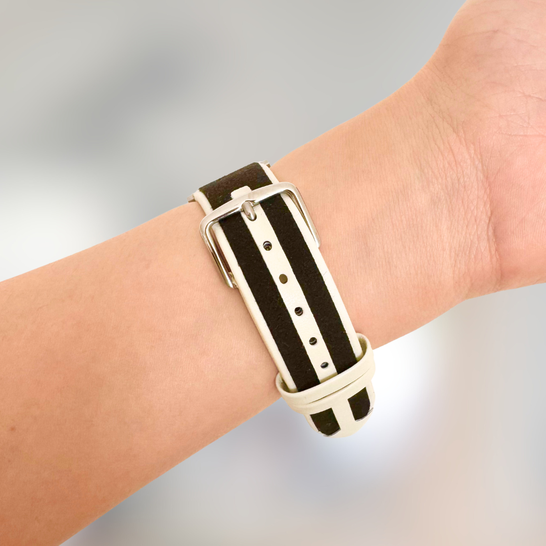 Samba Suede Leather Apple Watch Band - Black