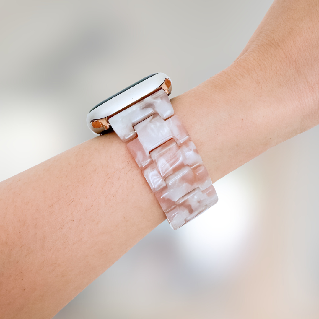 Polly Resin Apple Watch Band - Rose Blossom