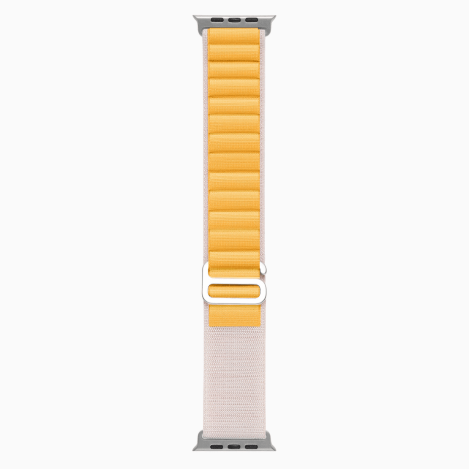 Mountain Nylon Apple Watch Band - Starlight & Yellow