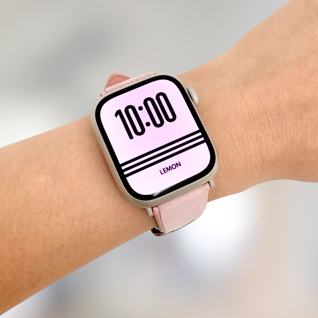 Samba Suede Leather Apple Watch Band - Pink