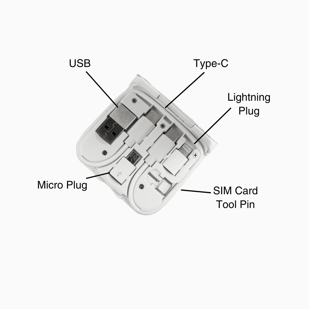 2-in-1 Magsafe Wireless Charger with Accessories-White