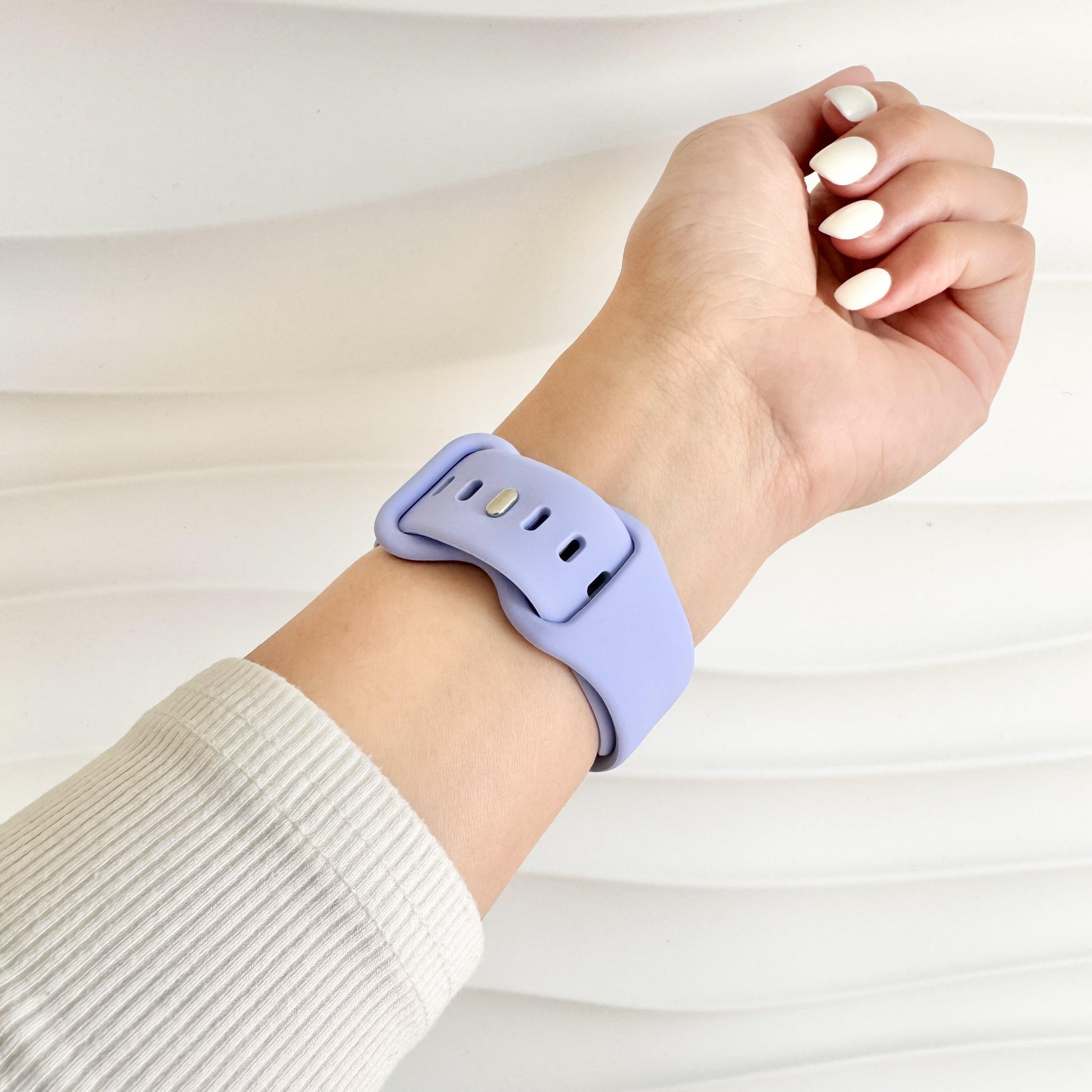 Classic Silicone Knob Apple Watch Band - Lilac Purple