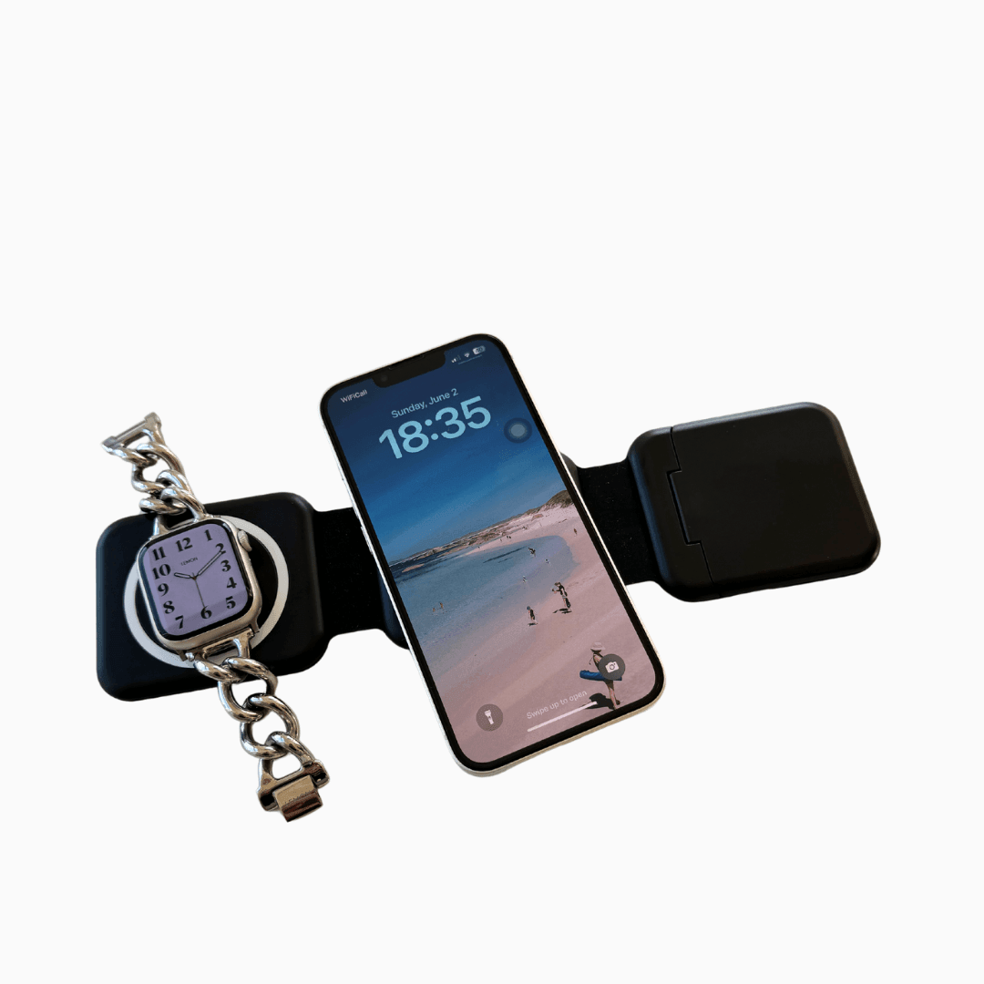 2-in-1 Magsafe Wireless Charger with Accessories-Black