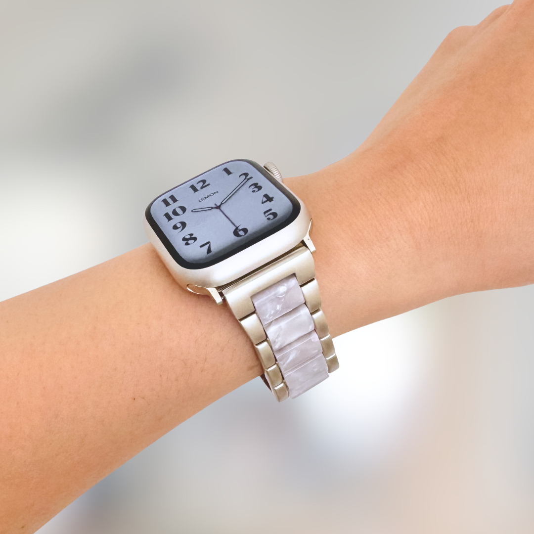 Natural Apple Watch Strap - Pearl White