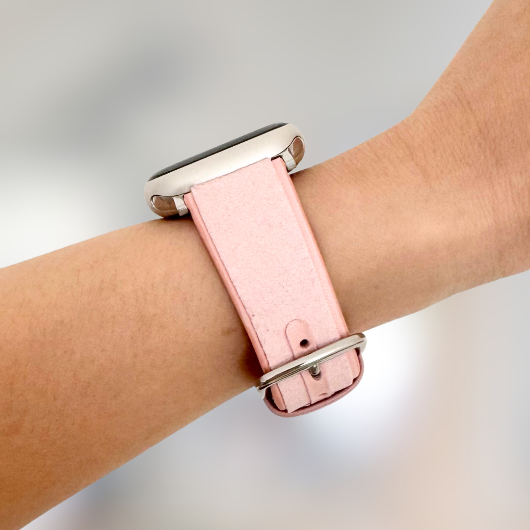Samba Suede Leather Apple Watch Band - Pink