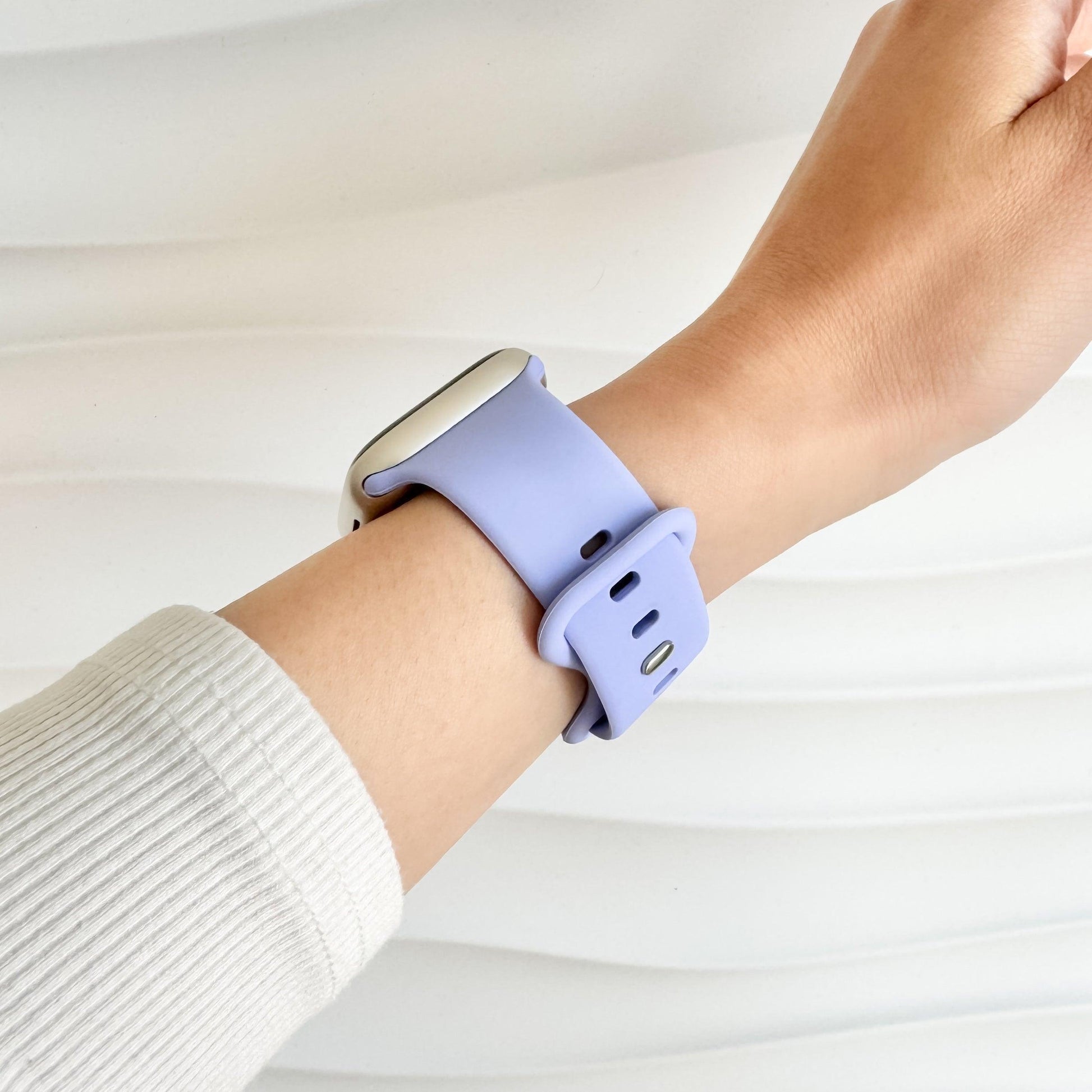 Classic Silicone Knob Apple Watch Band - Lilac Purple