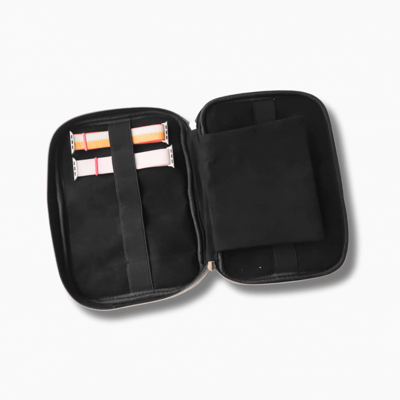 Velvet Watch Band Travel Bag (2 Colors)-Black