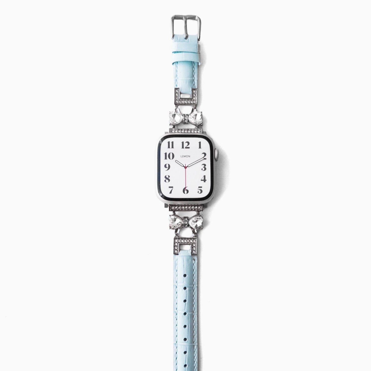 Frostblue Leather Apple Watch Strap - Blue