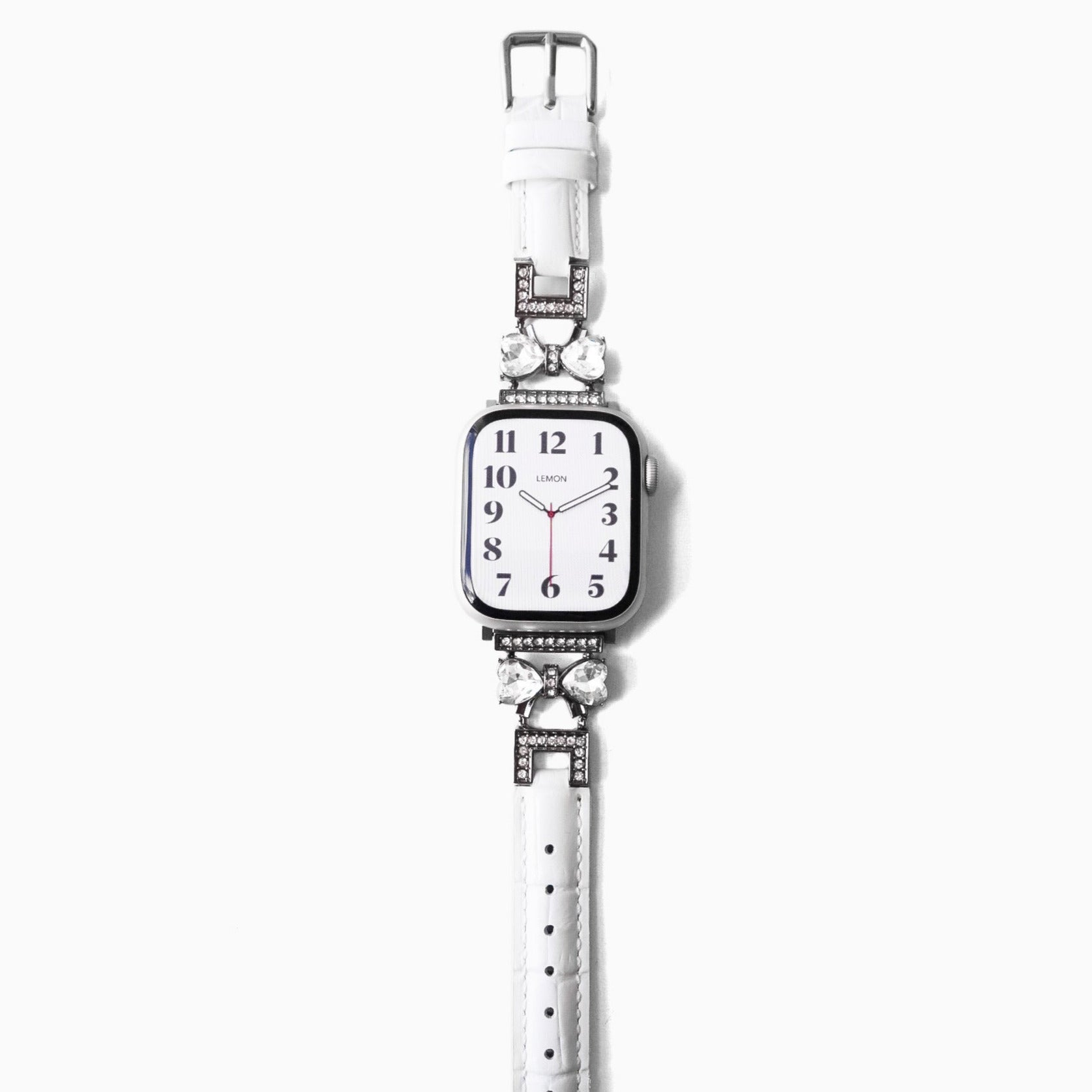 Frostblue Leather Apple Watch Strap - White