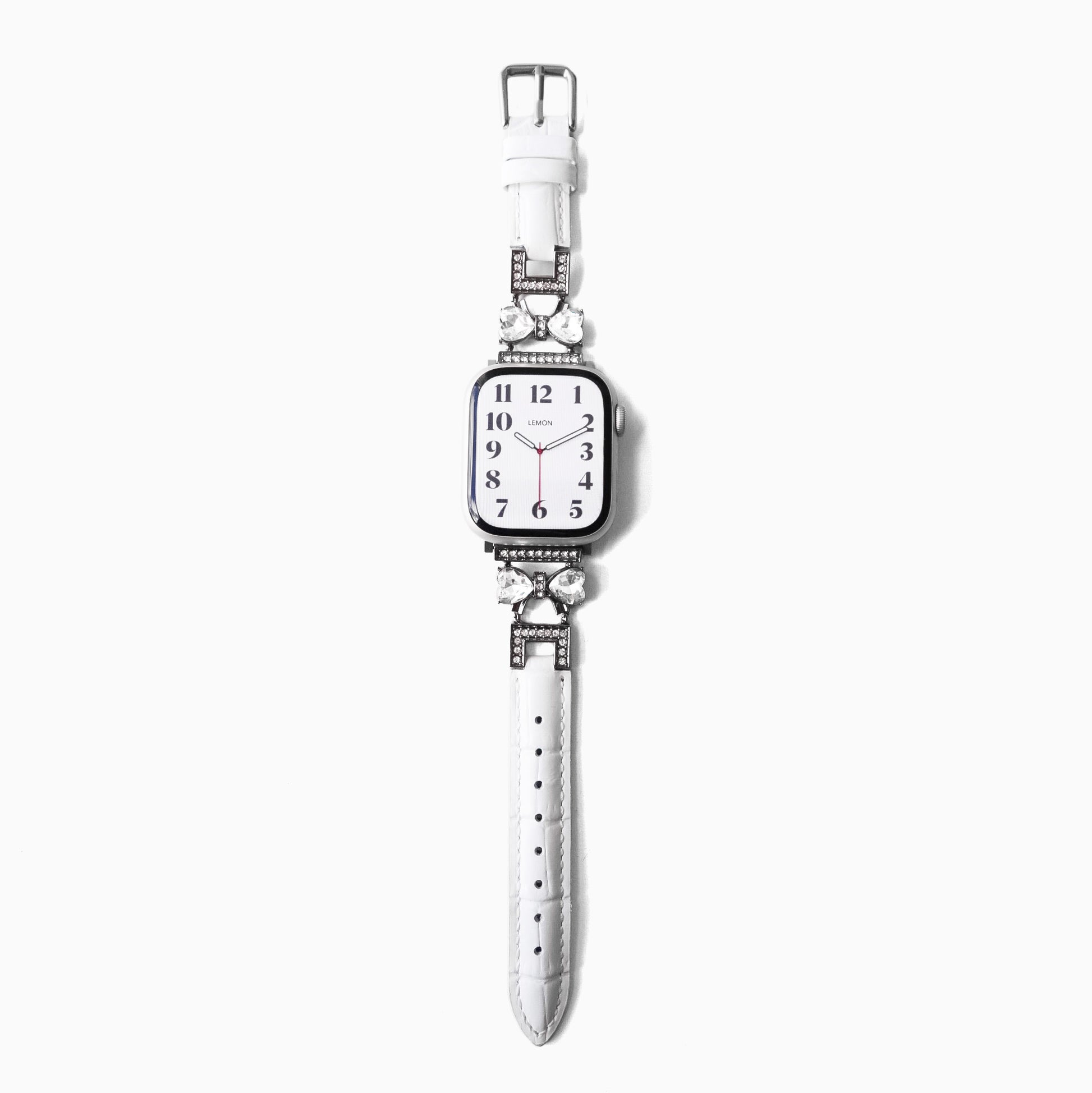 Frostblue Leather Apple Watch Strap - White
