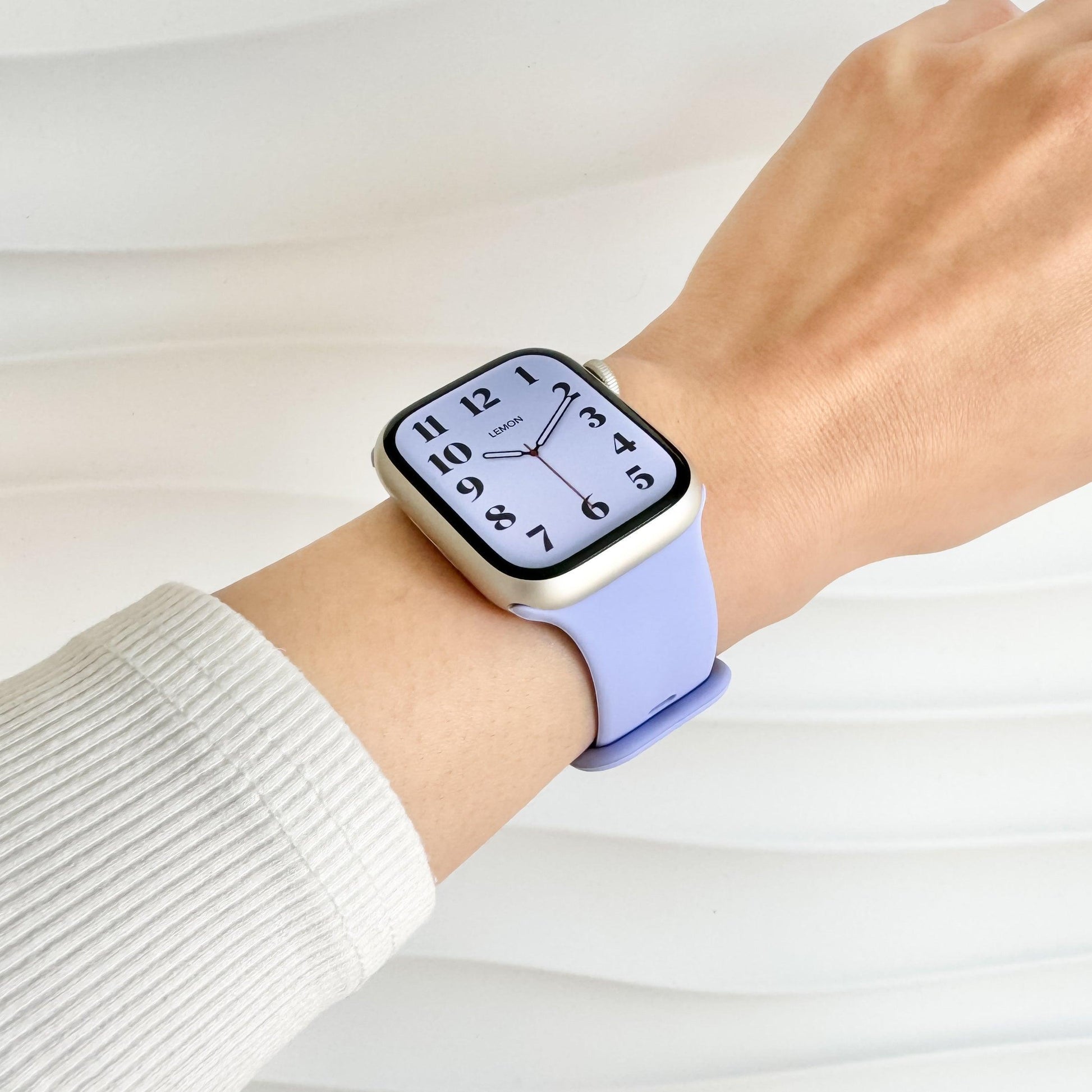 Classic Silicone Knob Apple Watch Band - Lilac Purple