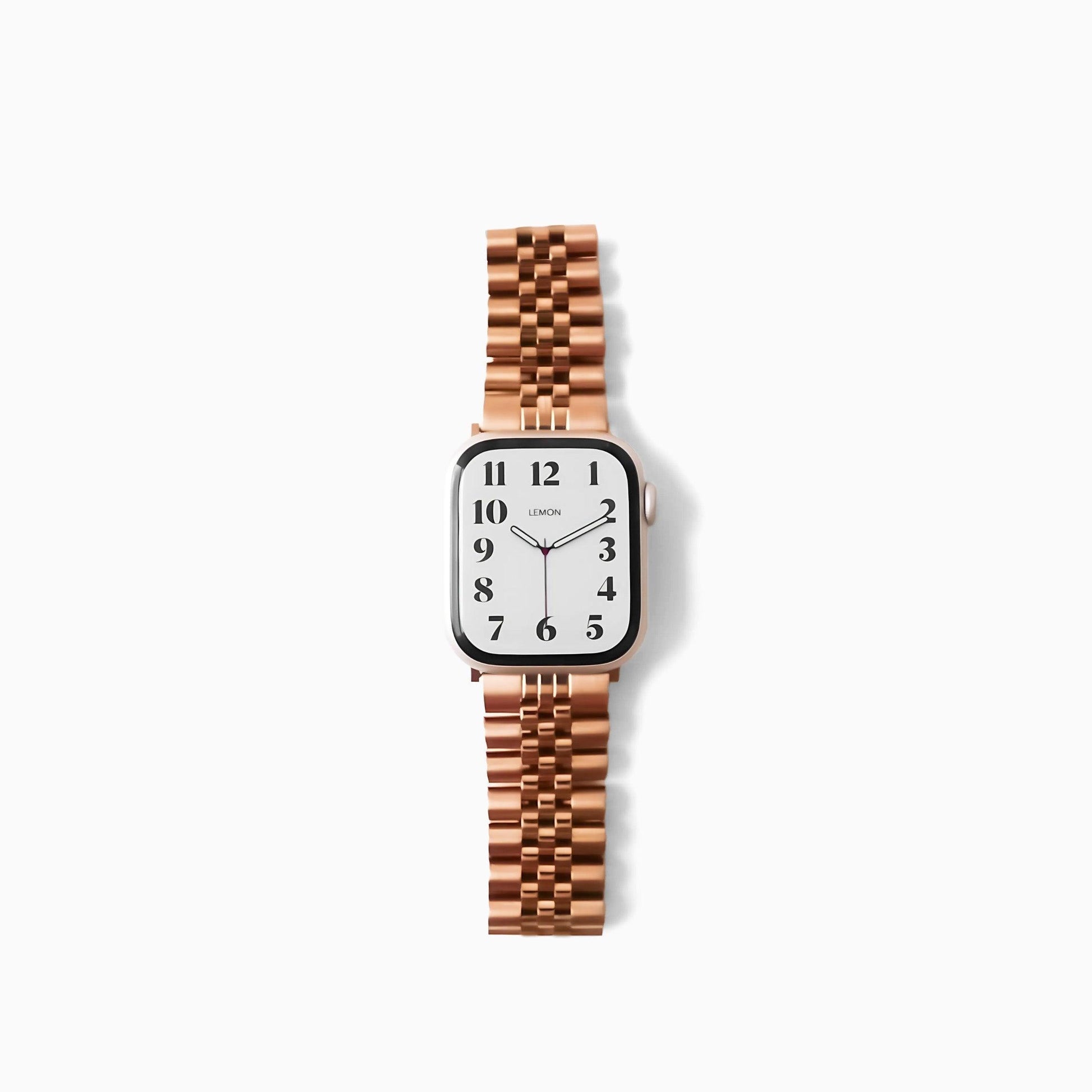 (St-Steel) Jubilee Apple Watch Strap - Rose Gold