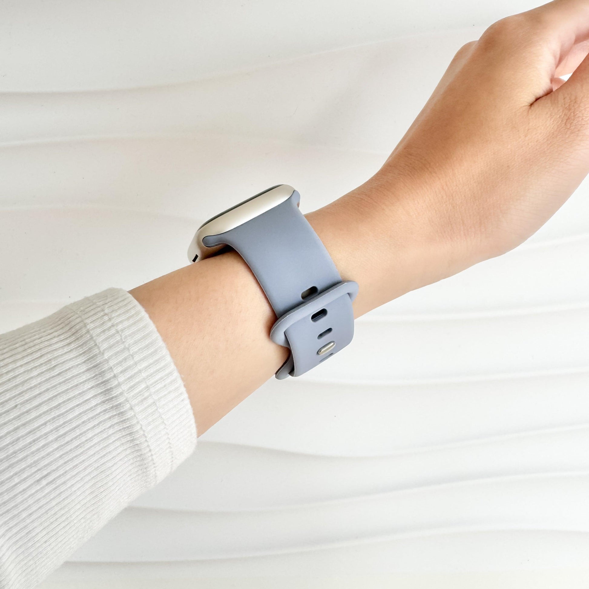 Classic Silicone Knob Apple Watch Band - Lavender Grey
