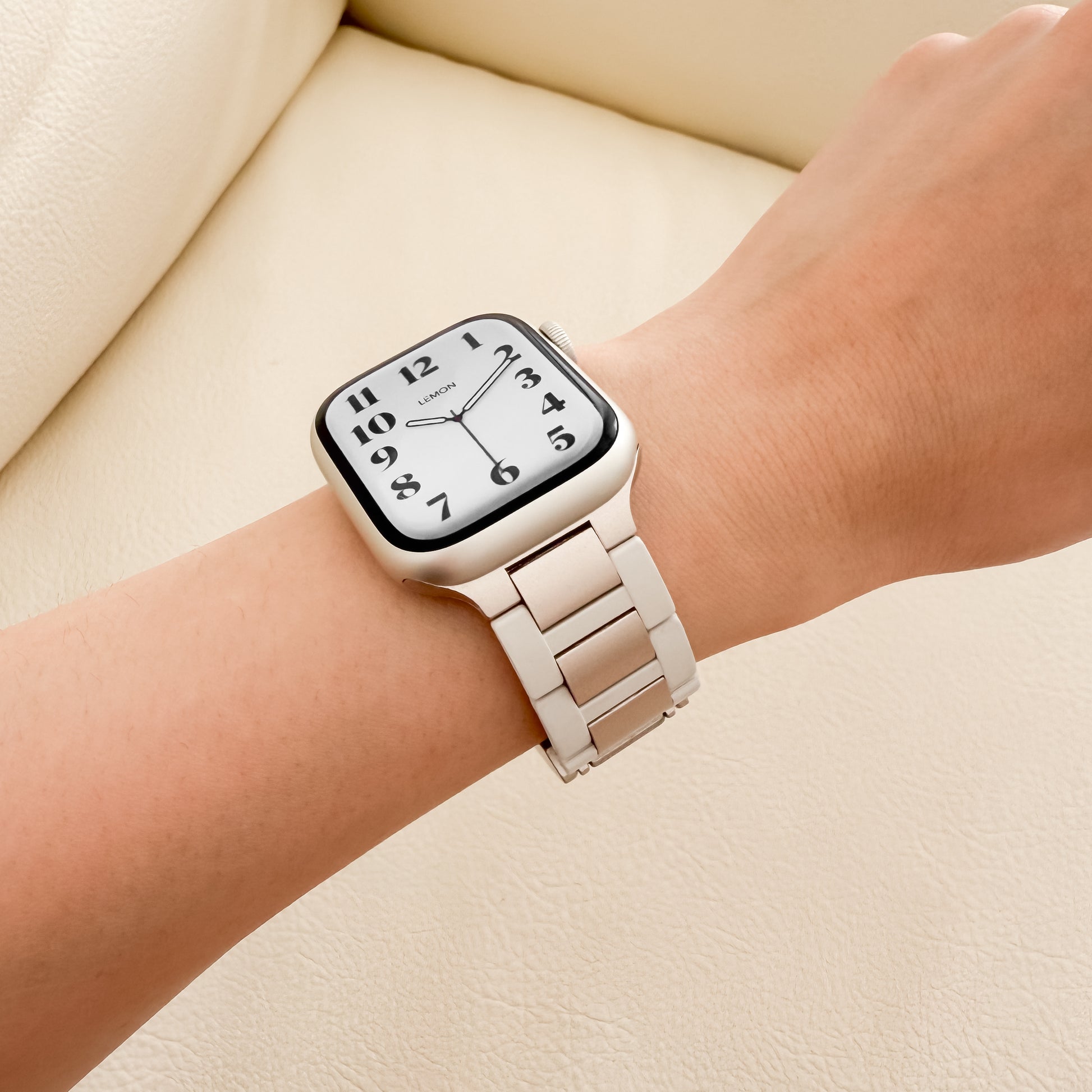 Silicone-Steel Magnetic Apple Watch Strap - Starlight