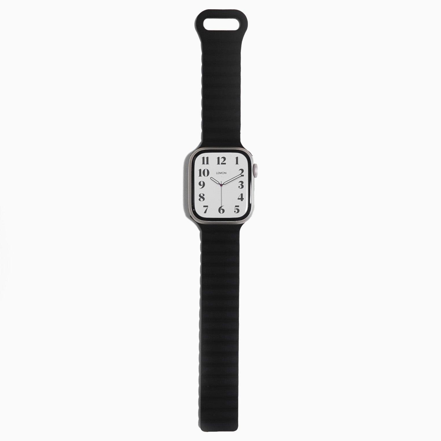 Magnetic Snap Silicone Apple Watch Band - Black