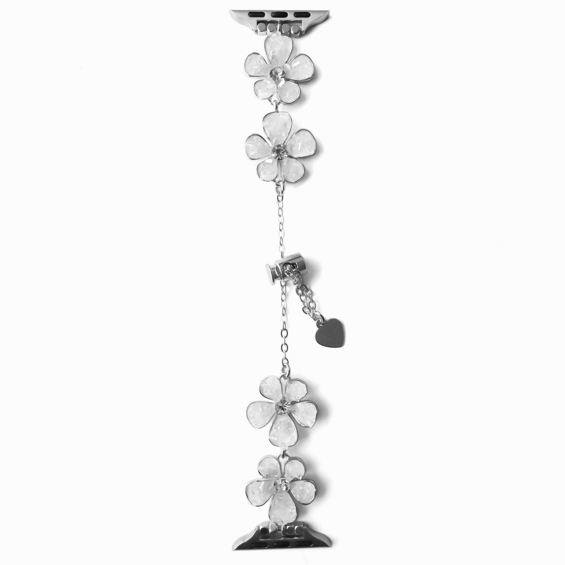 Blush Petal Apple Watch Bracelet - Silver