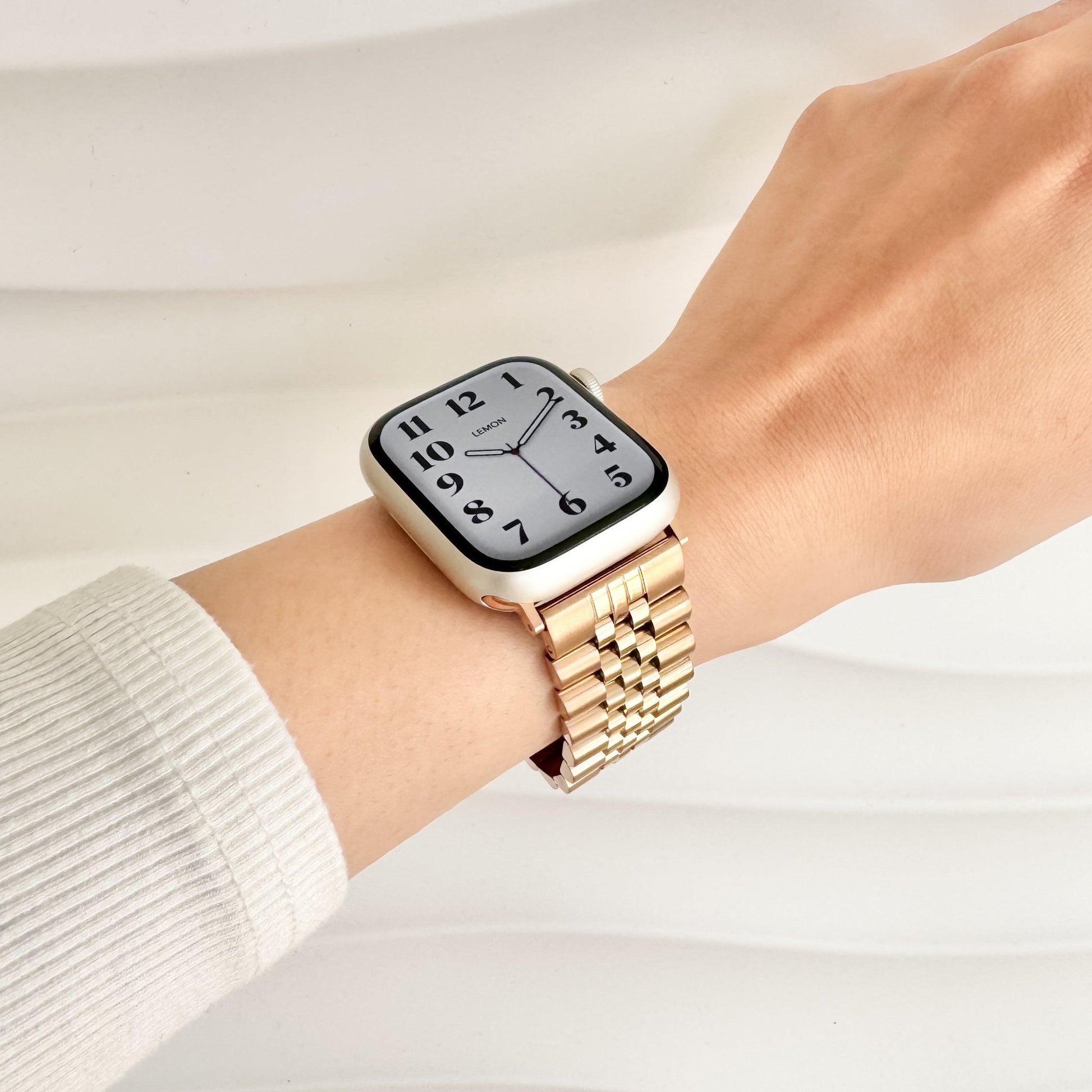 (St-Steel) Jubilee Apple Watch Strap - Rose Gold