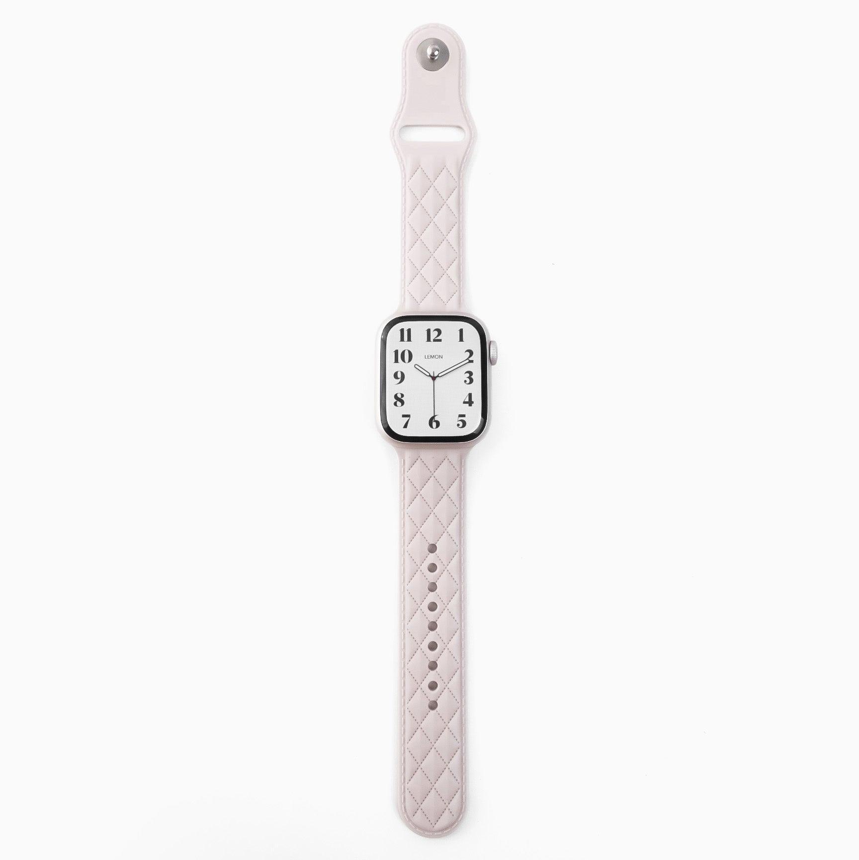 Lattice Silicone Apple Watch Band - Starlight