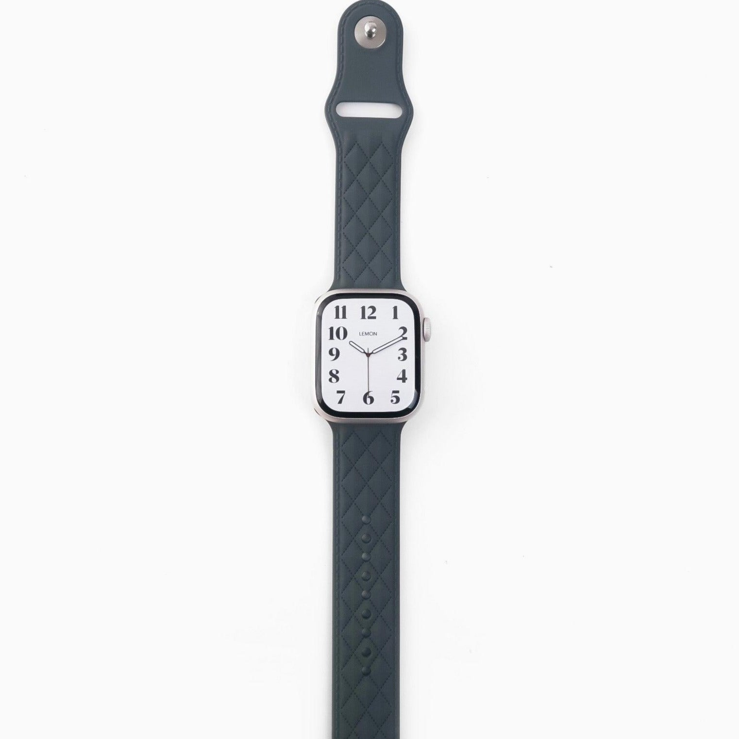 Lattice Silicone Apple Watch Band - Grey
