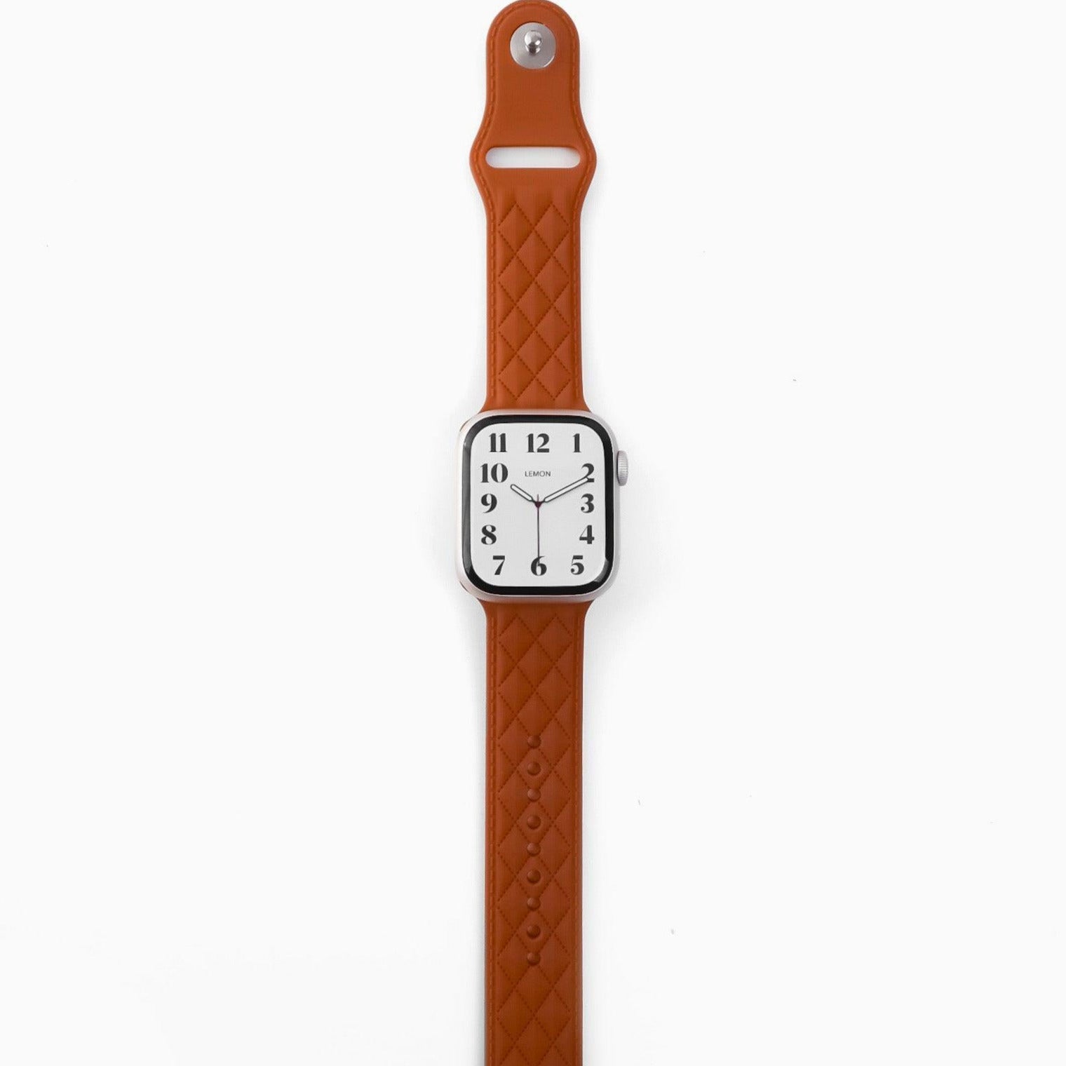 Lattice Silicone Apple Watch Band - Brown