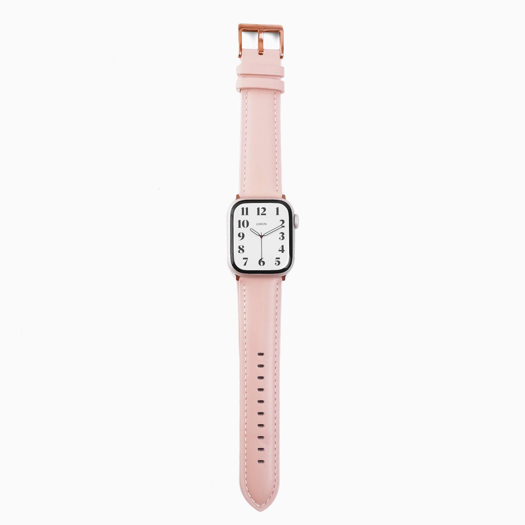 Soft Leather Apple Watch Strap - Blush Pink