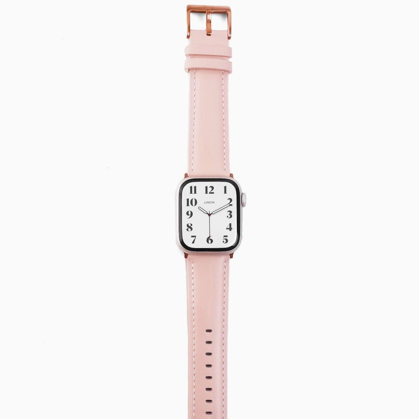Soft Leather Apple Watch Strap - Blush Pink