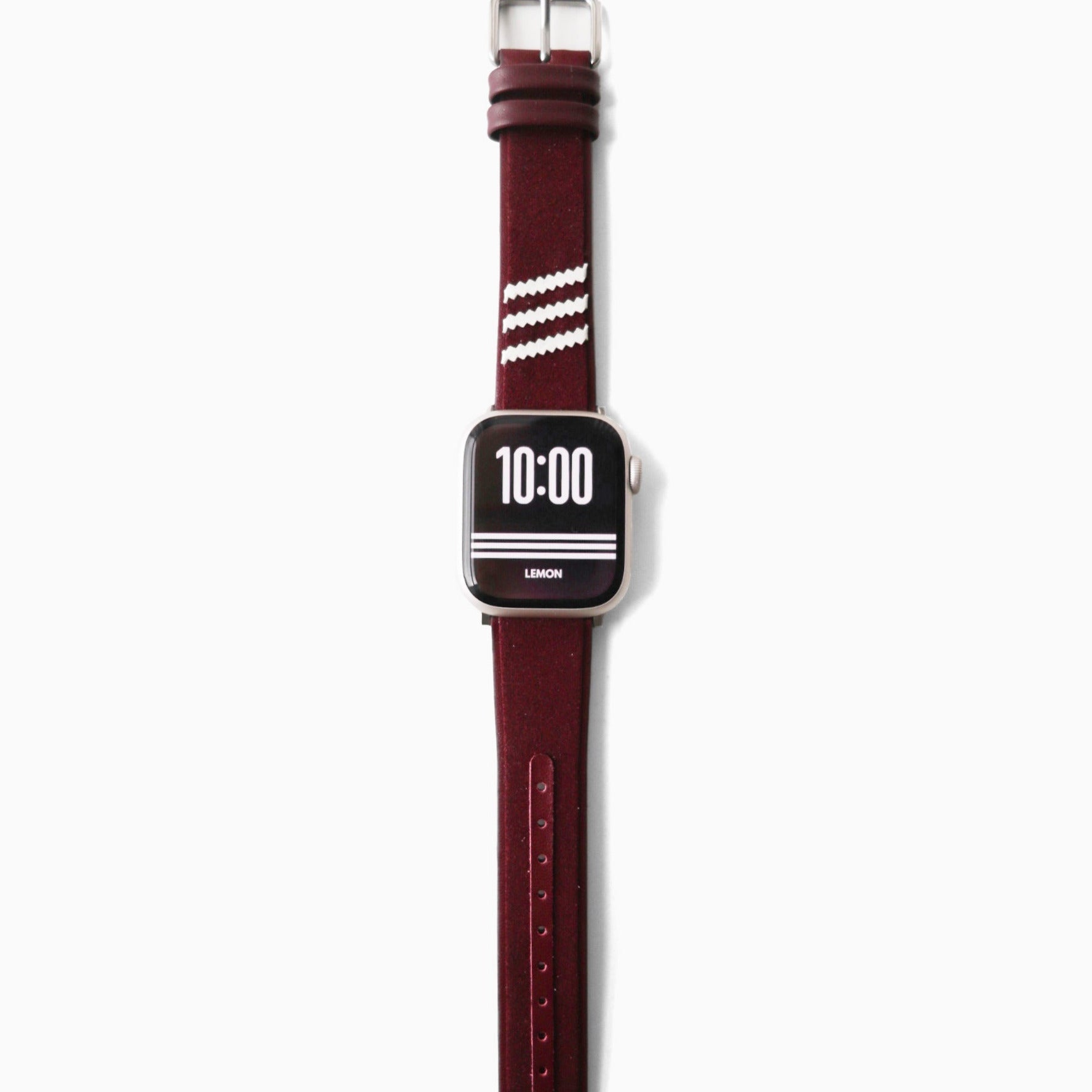 Samba Suede Leather Apple Watch Band - Wine Red