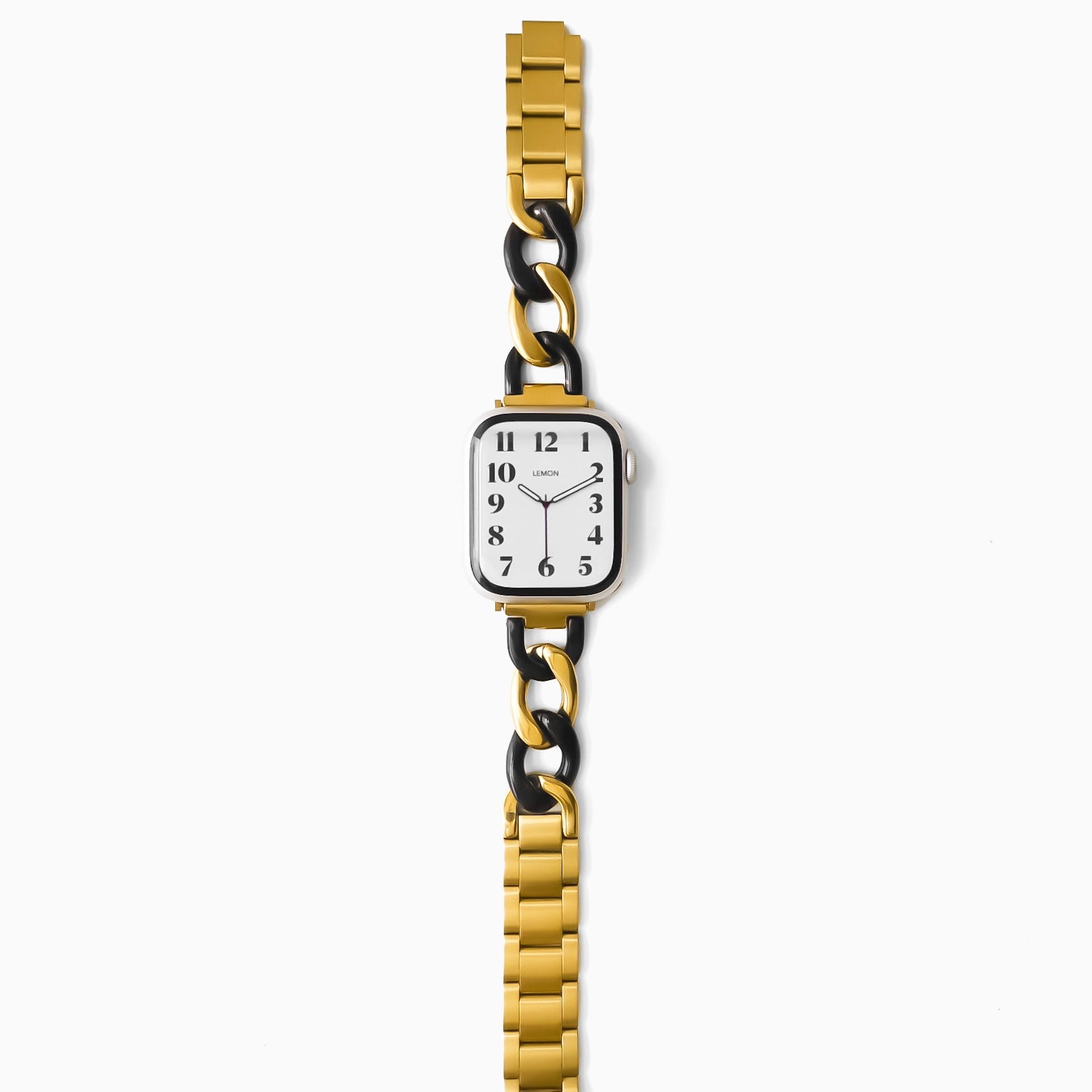 (St-Steel) Two Tone Timeless Apple Watch Bracelet - Black & Gold