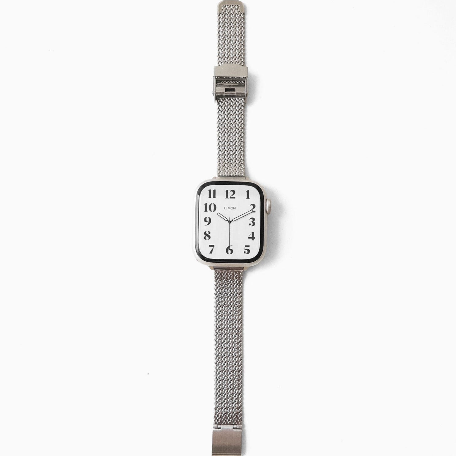(St-Steel) Slim Stellar Apple Watch Strap - Silver