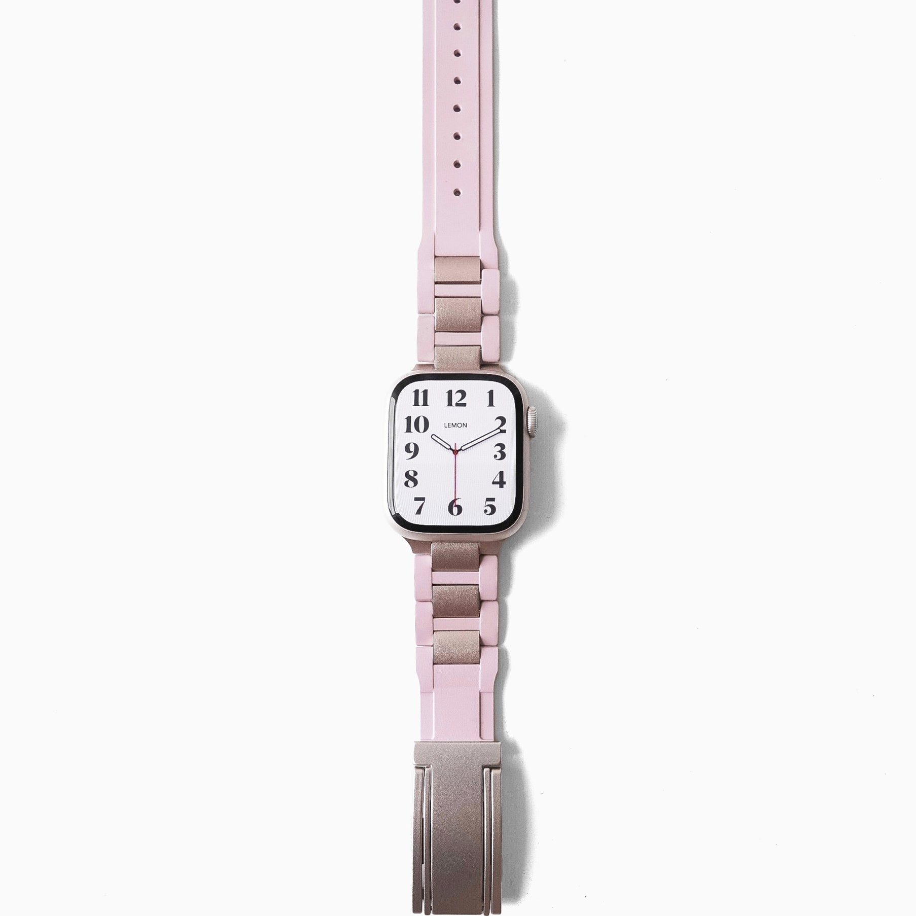 Silicone-Steel Magnetic Apple Watch Strap - Pink
