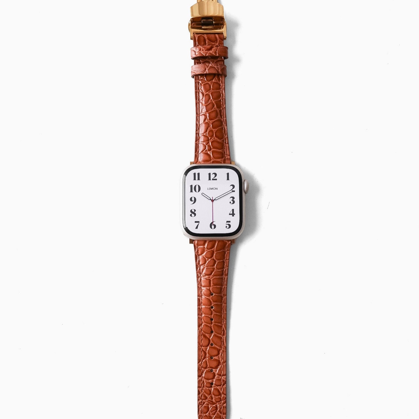 Alligator Leather Apple Watch Strap - Brown