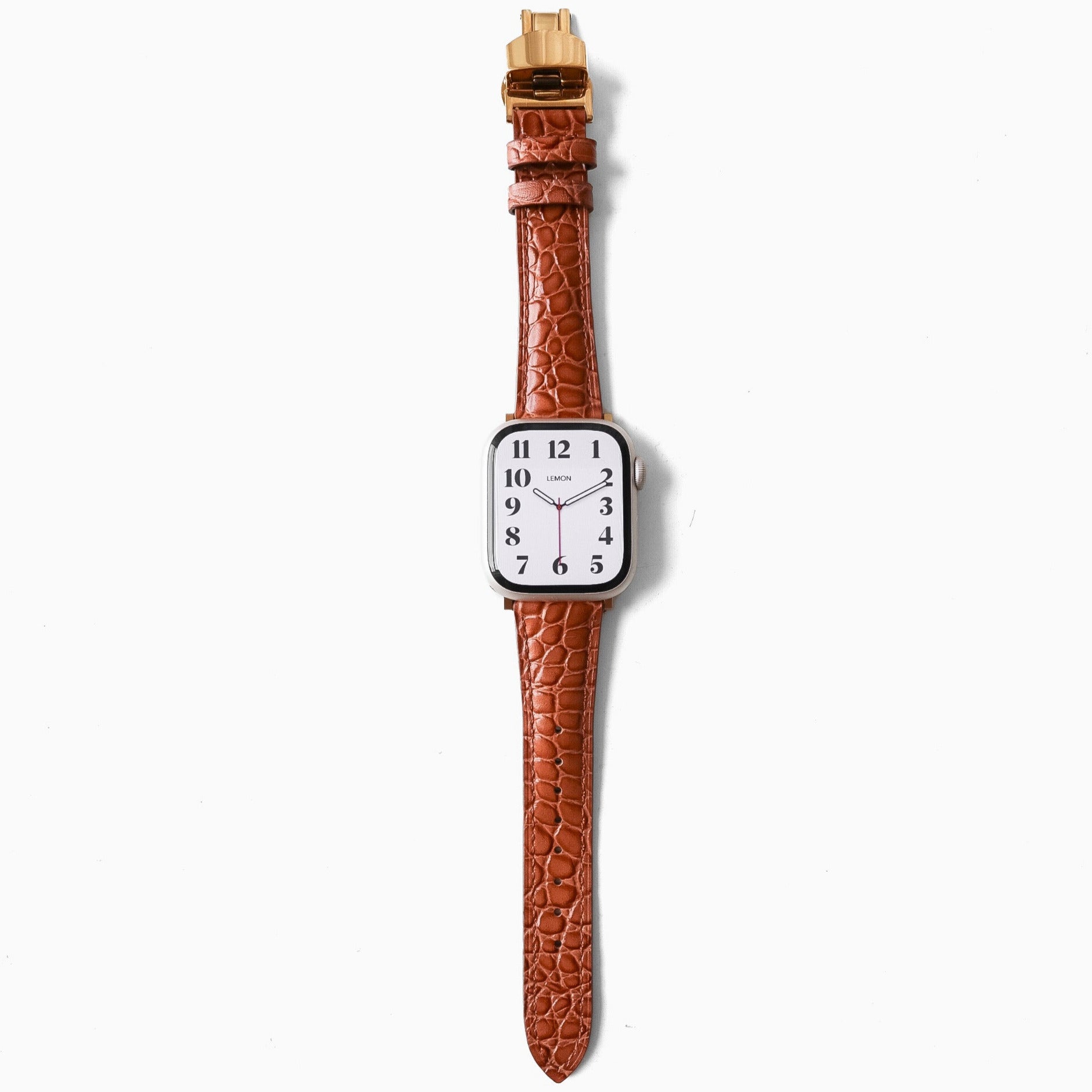 Alligator Leather Apple Watch Strap - Brown