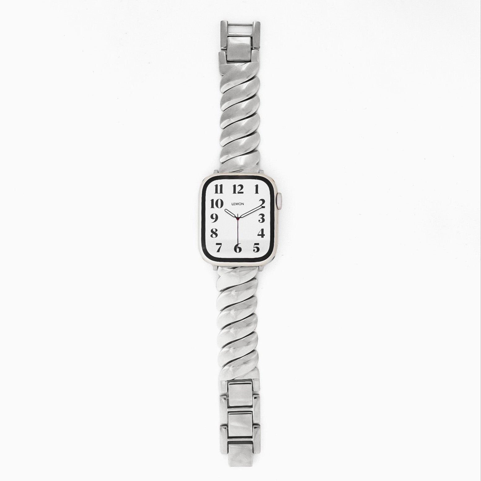 (St-Steel) Twist Glam Apple Watch Bracelet - Silver
