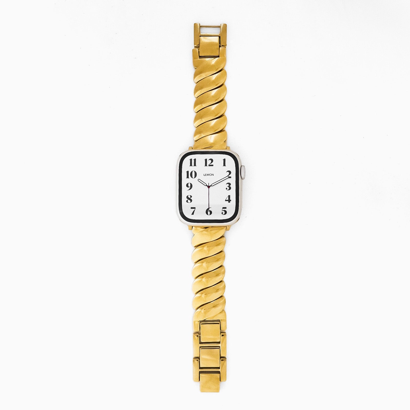 (St-Steel) Twist Glam Apple Watch Bracelet - Gold