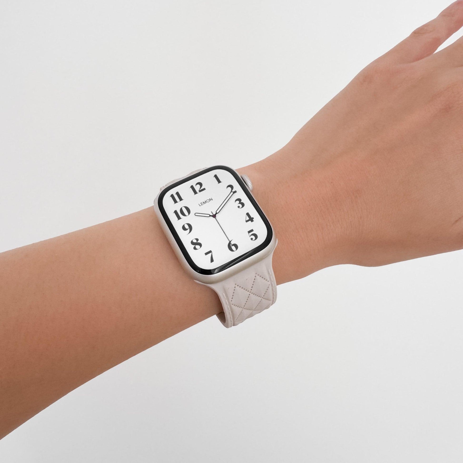 Lattice Silicone Apple Watch Band - Starlight