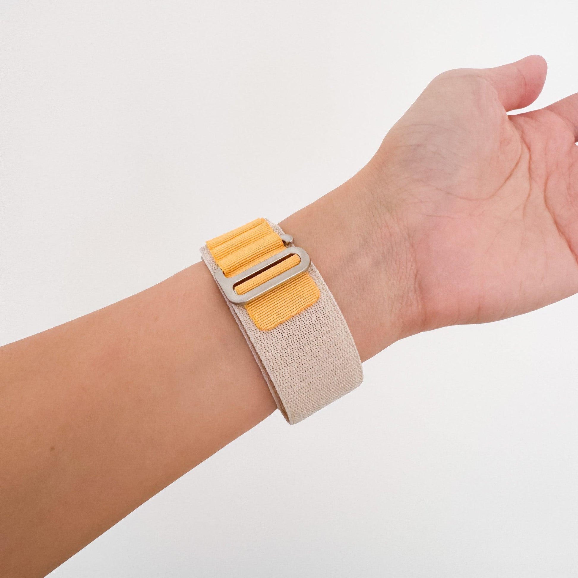 Mountain Nylon Apple Watch Band - Starlight & Yellow