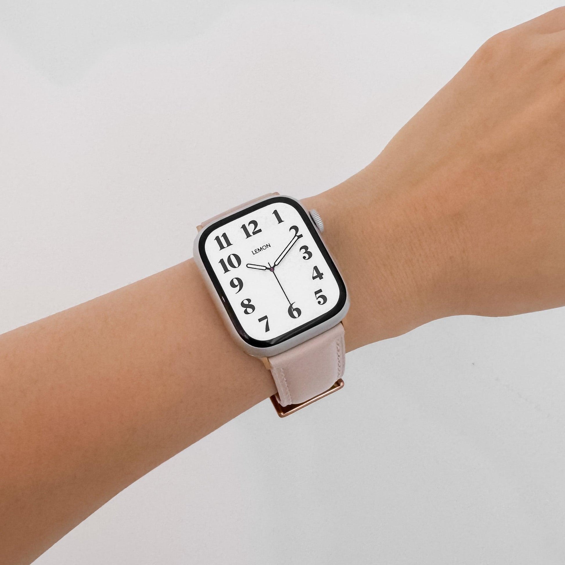 Soft Leather Apple Watch Strap - Blush Pink
