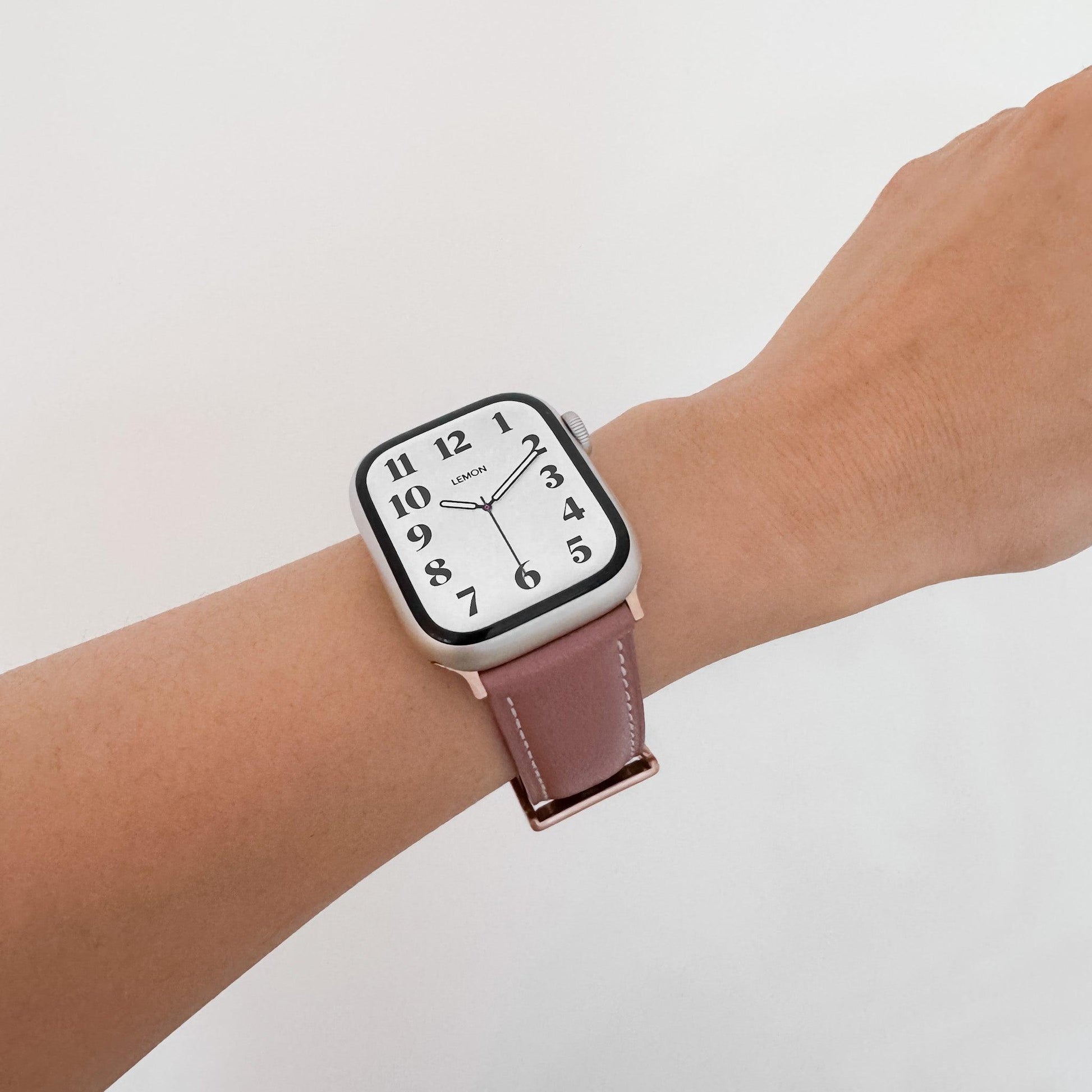Soft Leather Apple Watch Strap - Berry