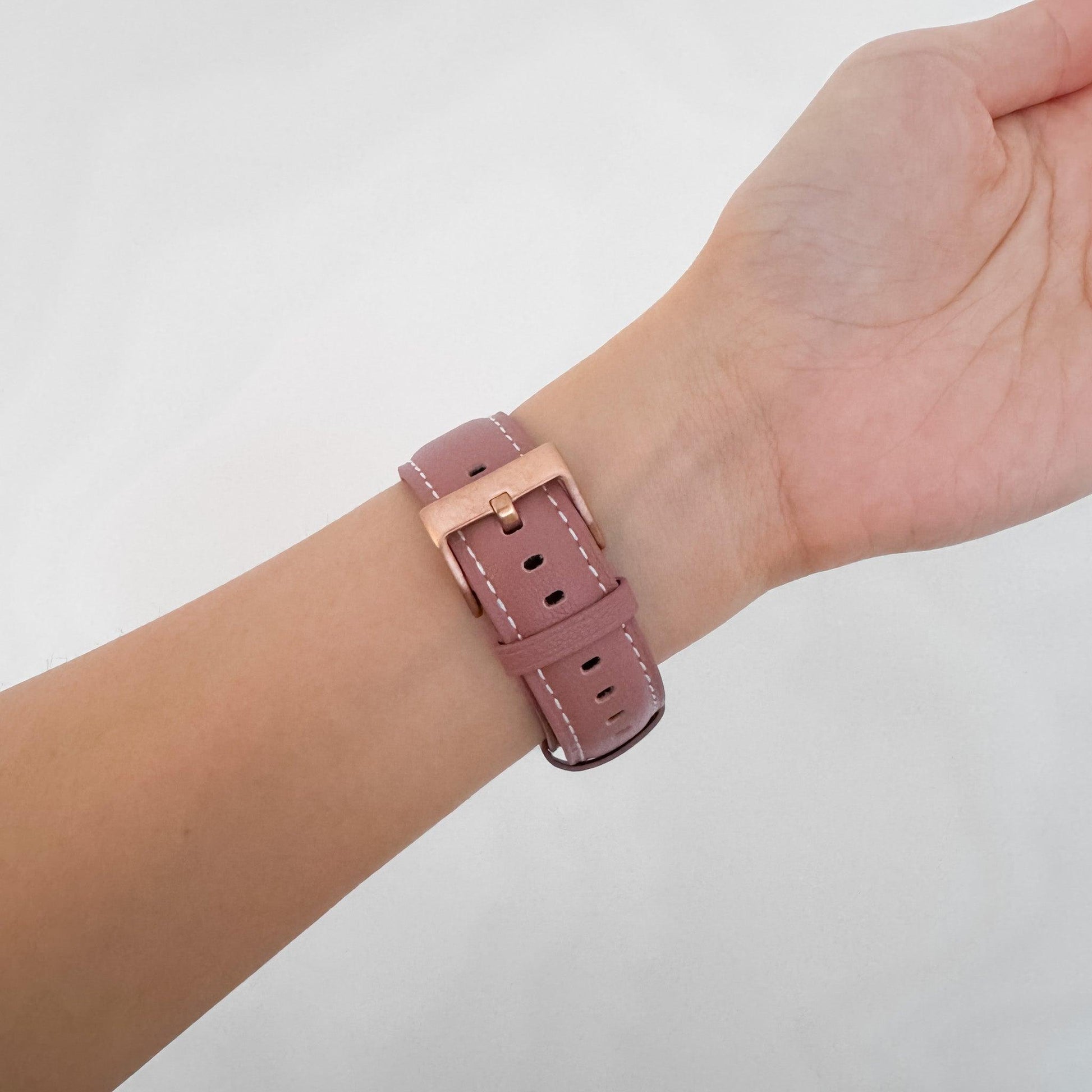 Soft Leather Apple Watch Strap - Berry