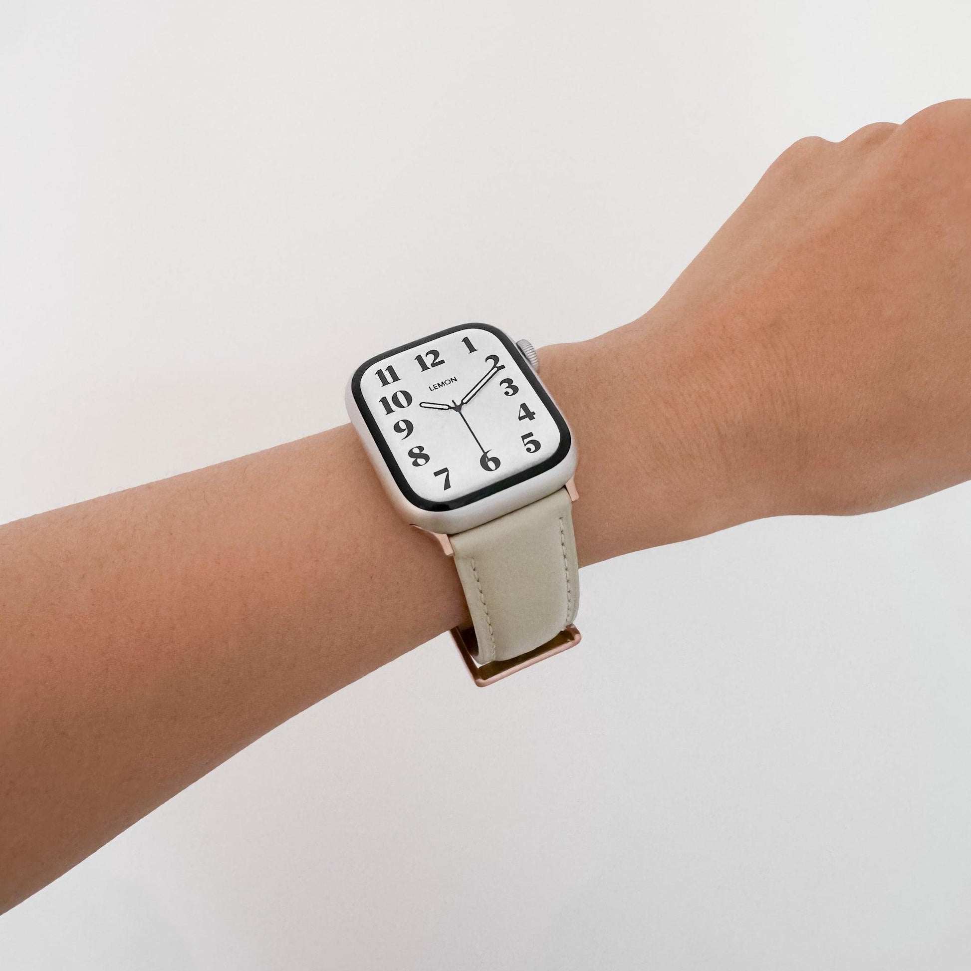 Soft Leather Apple Watch Strap - Light Green