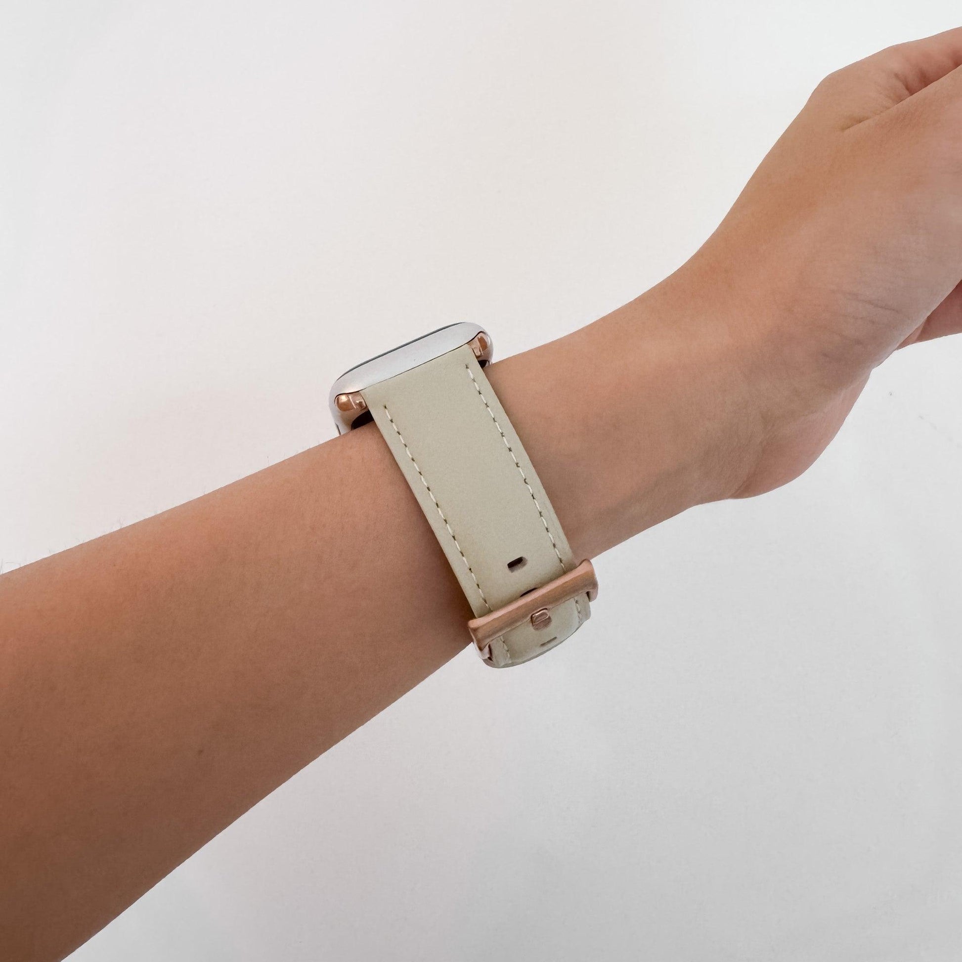Soft Leather Apple Watch Strap - Light Green