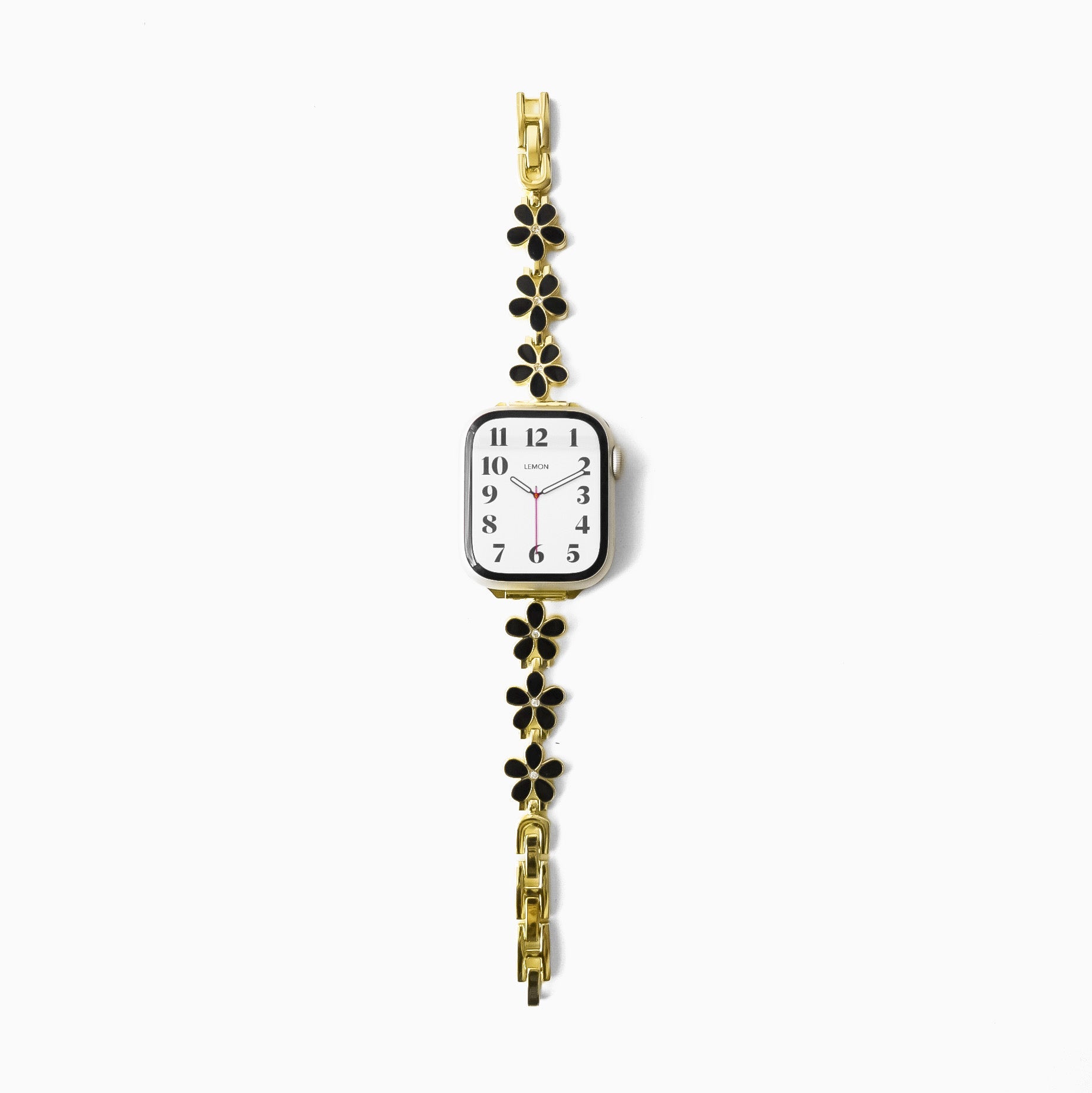 Midnight Fleur Apple Watch Bracelet - Black