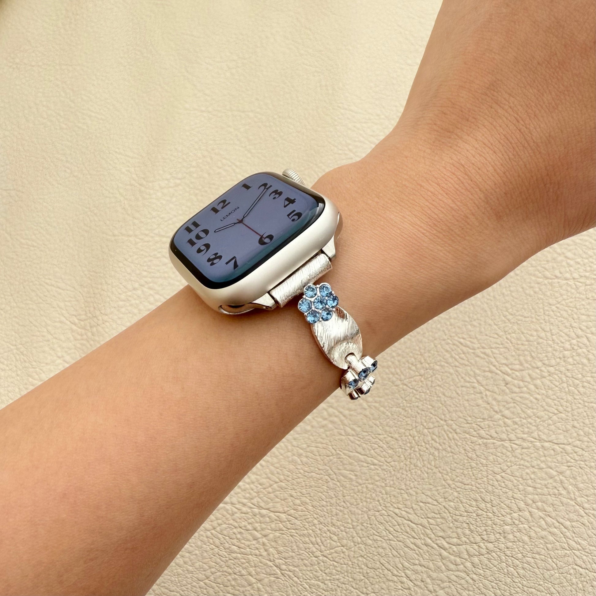 Azure Snowflake Apple Watch Bracelet - Blue