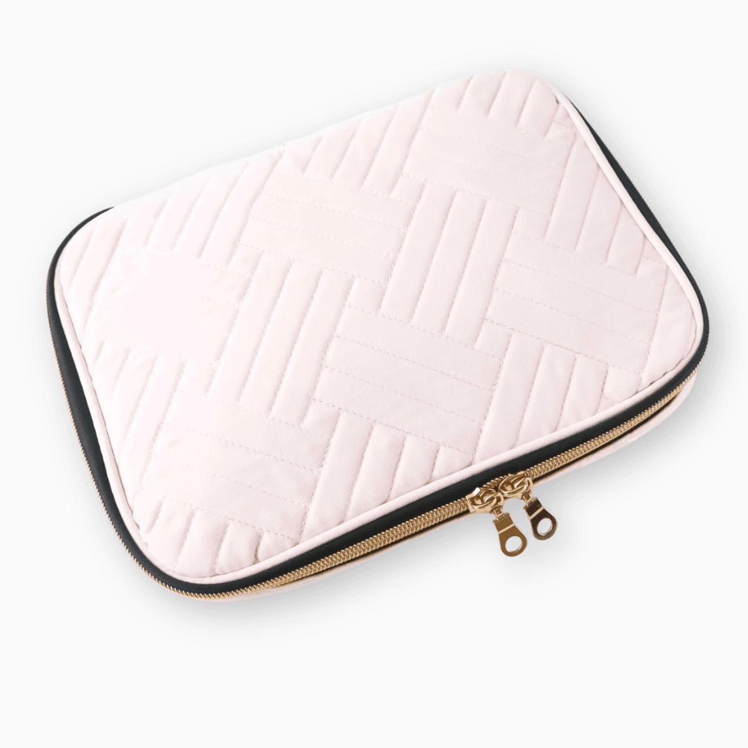 Velvet Watch Band Travel Bag (2 Colors)-Light Pink