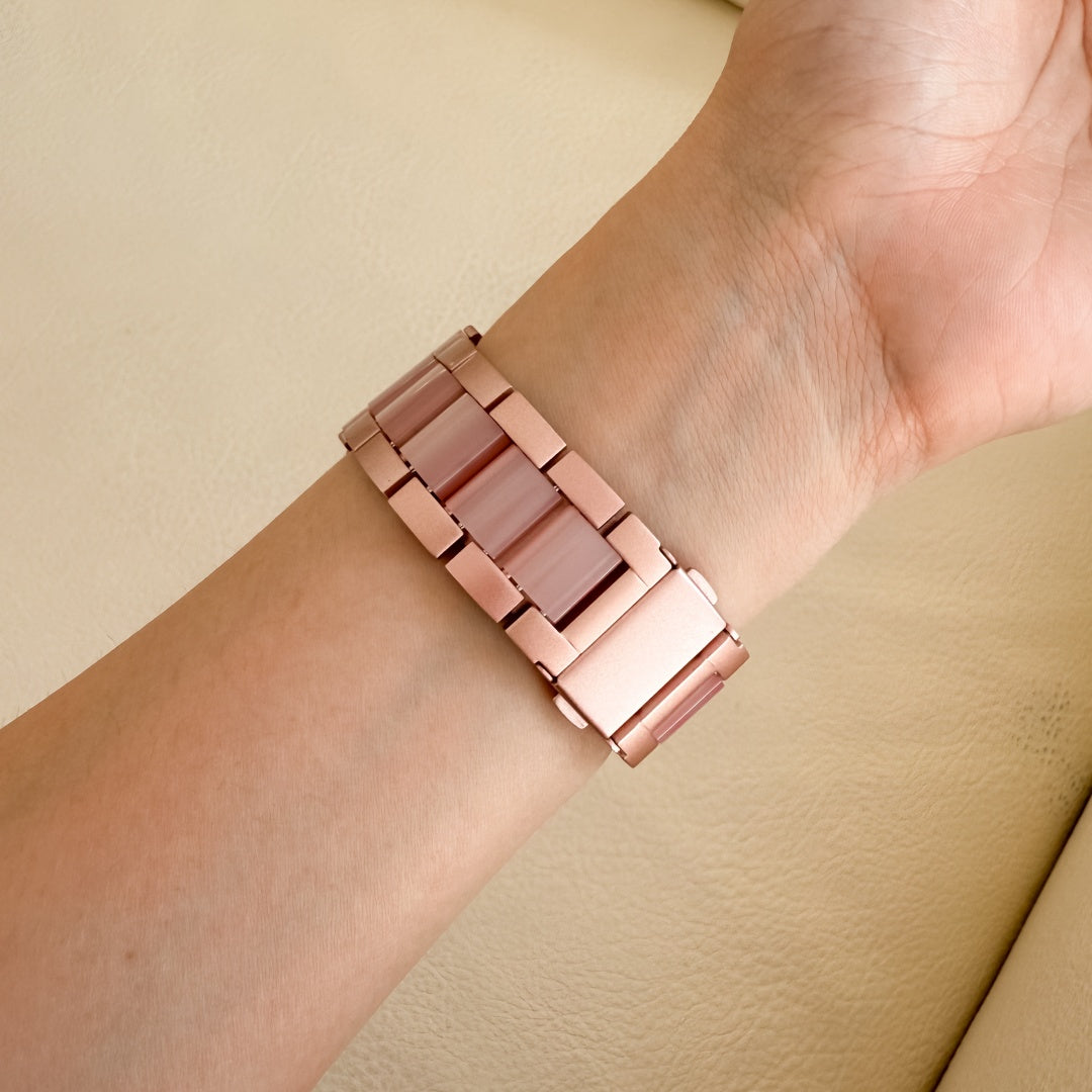 (St-Steel) Glow Apple Watch Strap - Pink