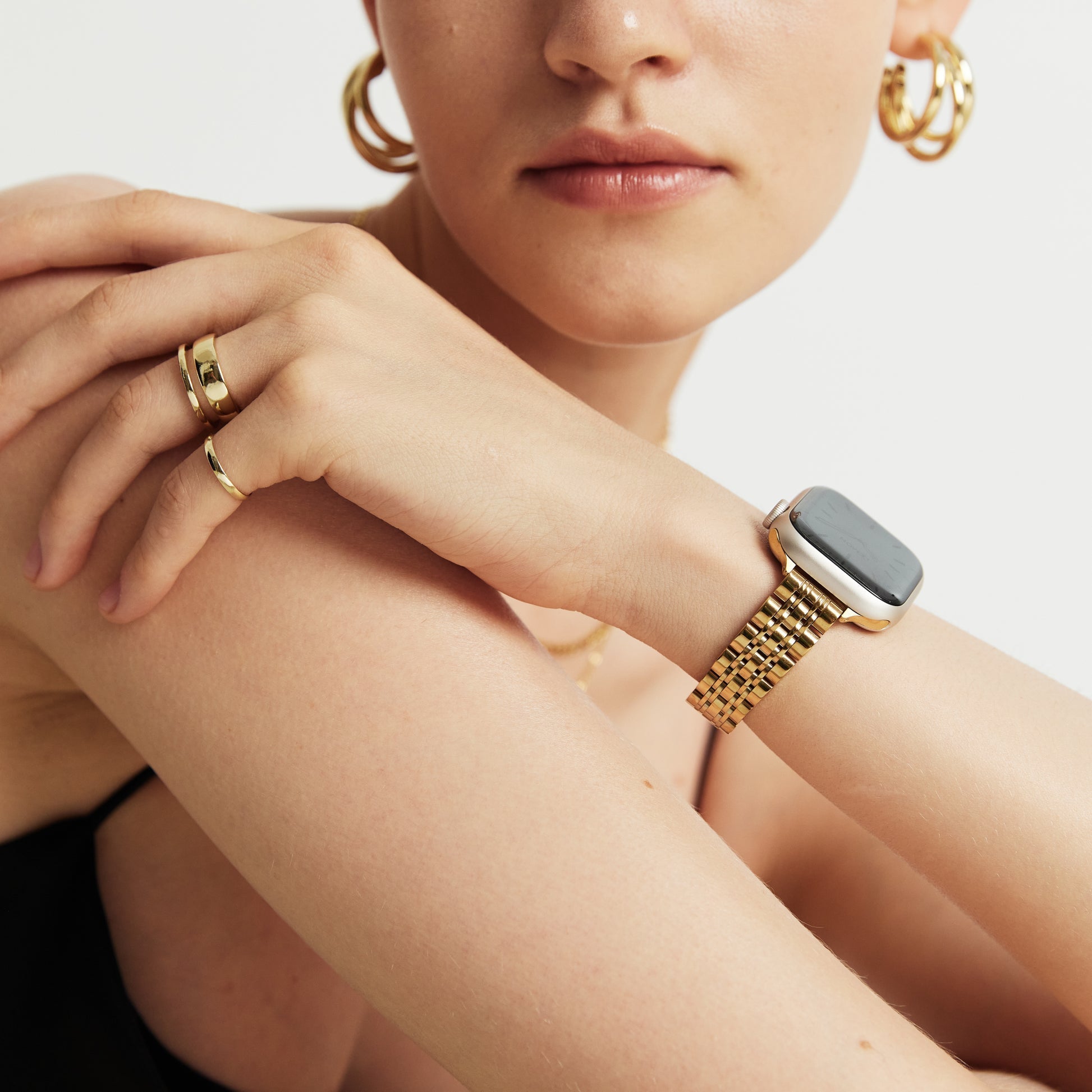 (St-Steel) Inspiration Apple Watch Strap - Gold