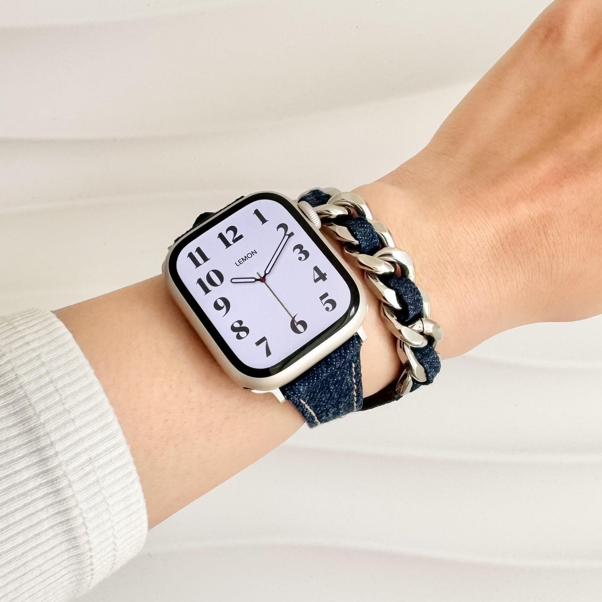 Denim Timeless Apple Watch Strap - Denim Blue