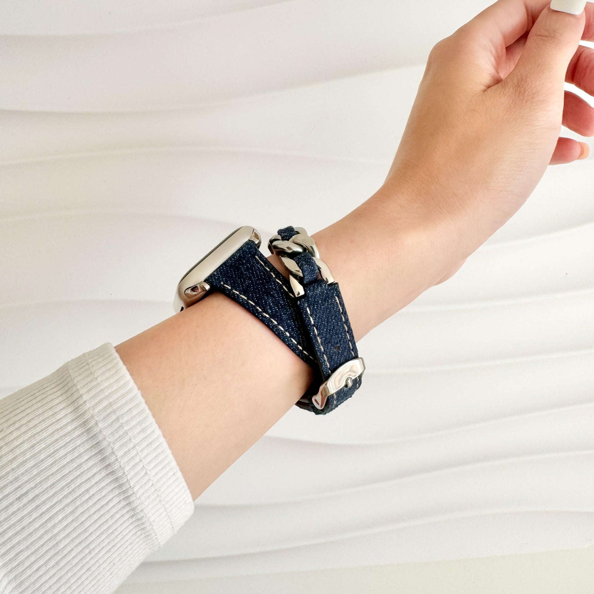 Denim Timeless Apple Watch Strap - Denim Blue